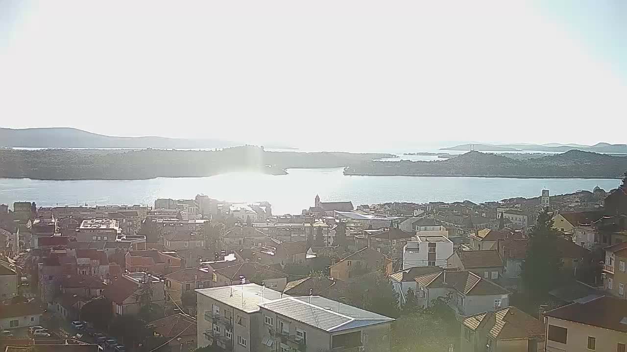 Šibenik City & Adriatic Dalmatia Coast Skyline Live Cam - Sibenik, Šibenik-Knin, Dalmatia, Croatia