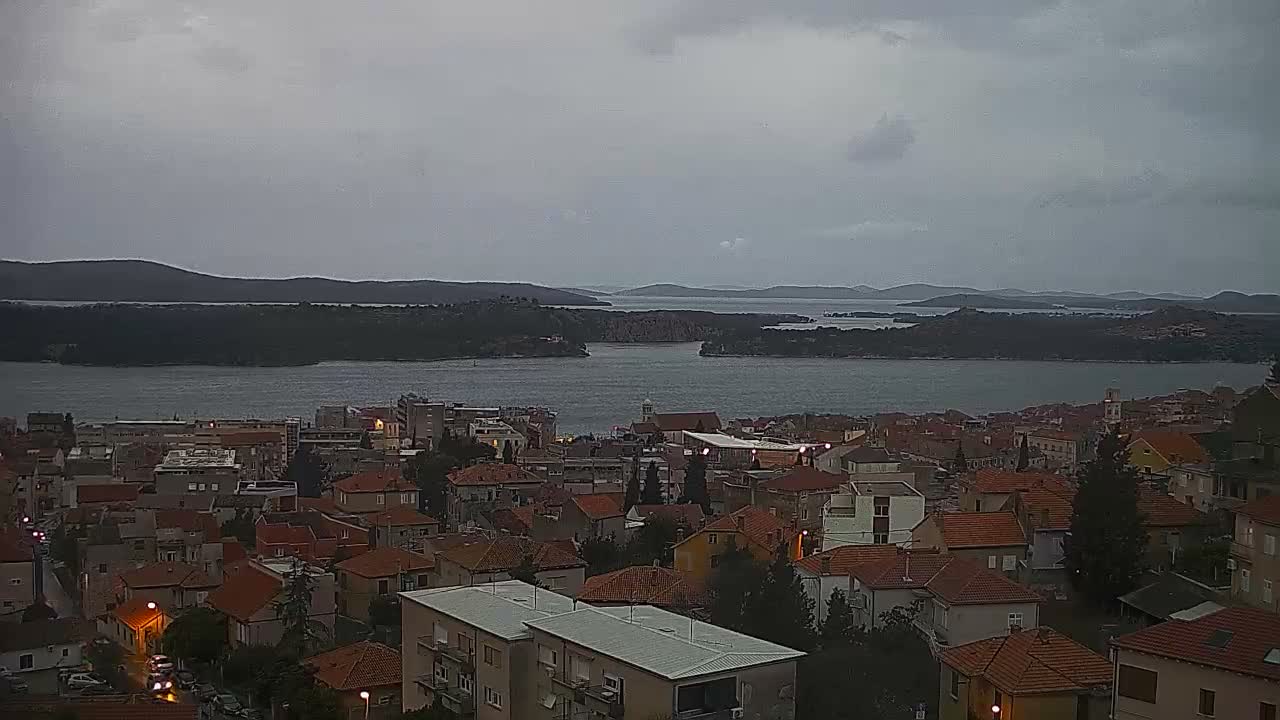 Šibenik City & Adriatic Dalmatia Coast Skyline Live Cam - Sibenik, Šibenik-Knin, Dalmatia, Croatia