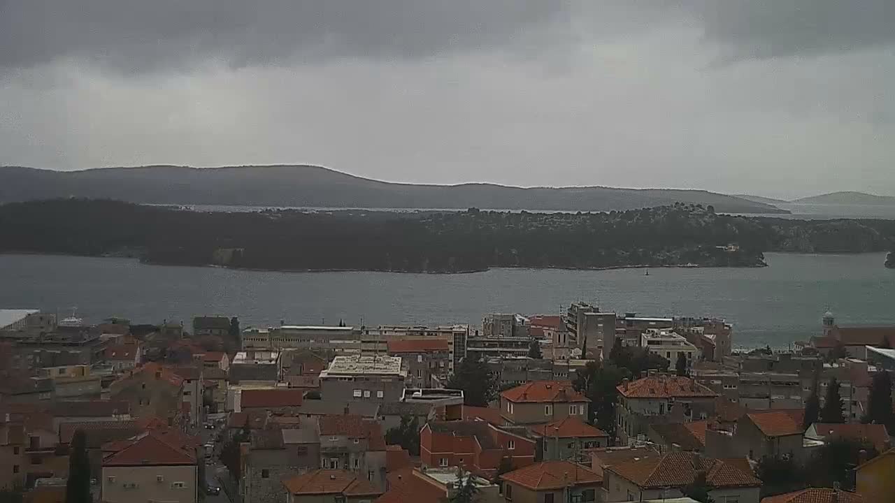 Šibenik City & Adriatic Dalmatia Coast Skyline Live Cam - Sibenik, Šibenik-Knin, Dalmatia, Croatia