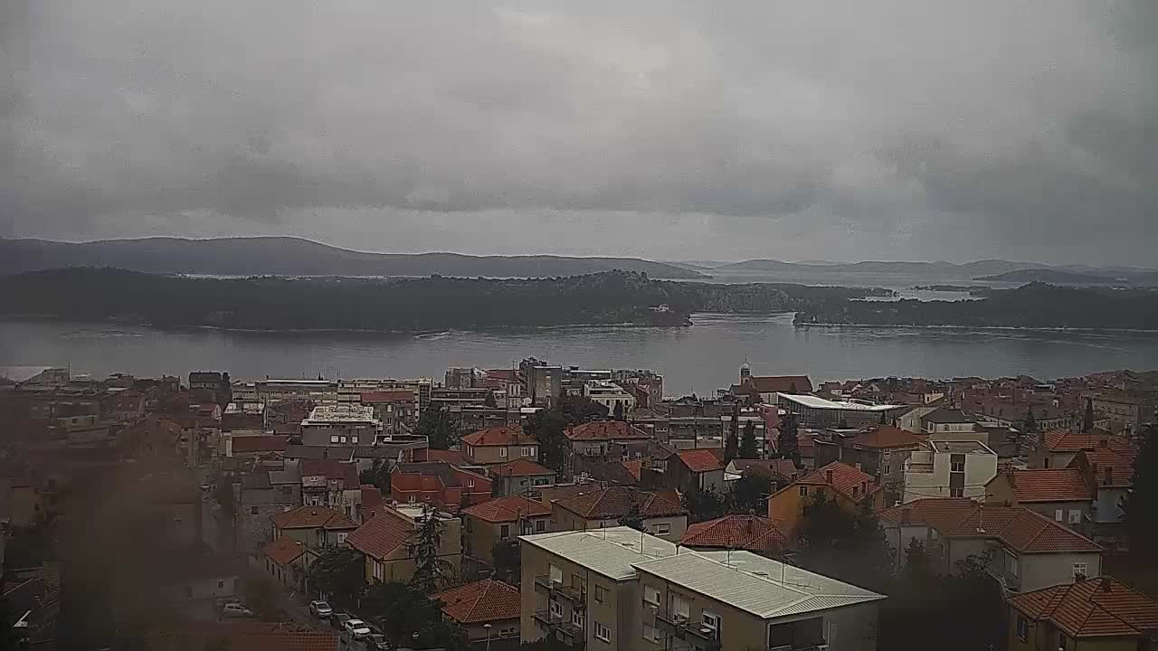 Šibenik City & Adriatic Dalmatia Coast Skyline Live Cam - Sibenik, Šibenik-Knin, Dalmatia, Croatia