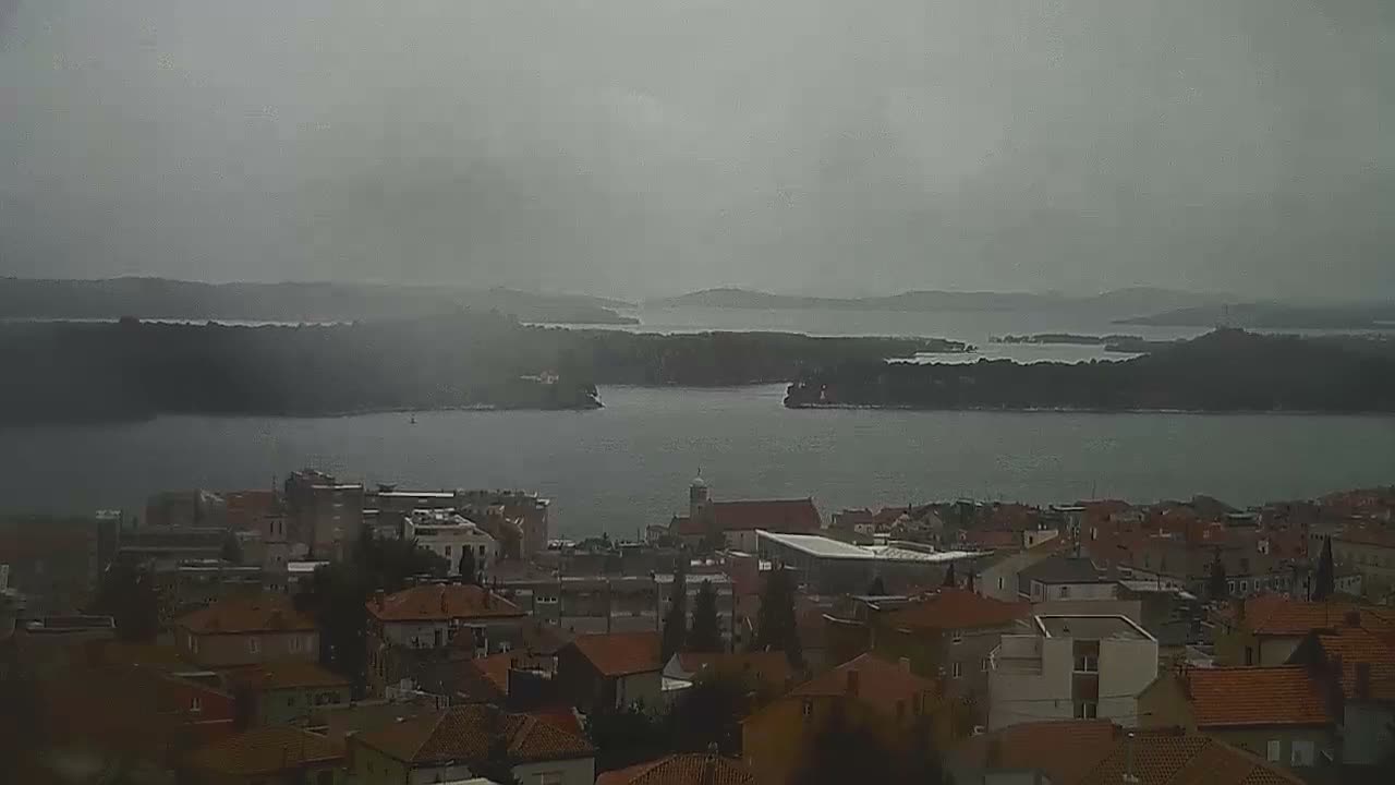 Šibenik City & Adriatic Dalmatia Coast Skyline Live Cam - Sibenik, Šibenik-Knin, Dalmatia, Croatia