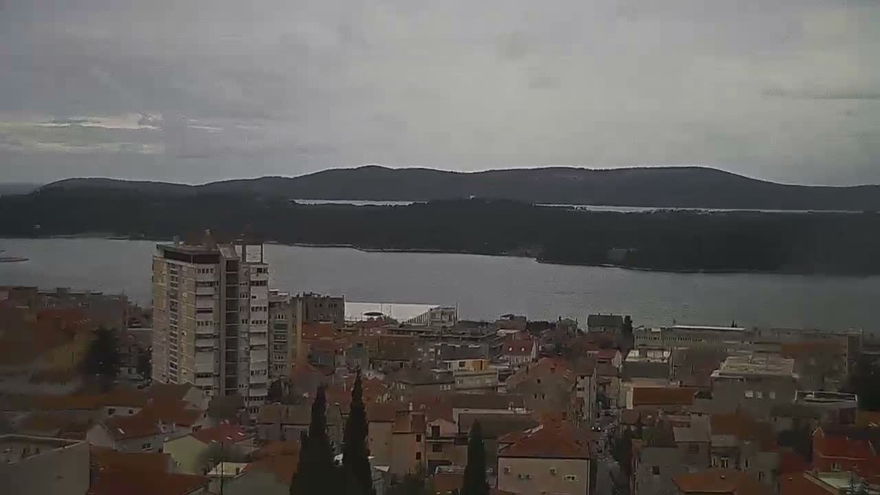 Šibenik City & Adriatic Dalmatia Coast Skyline Live Cam - Sibenik, Šibenik-Knin, Dalmatia, Croatia
