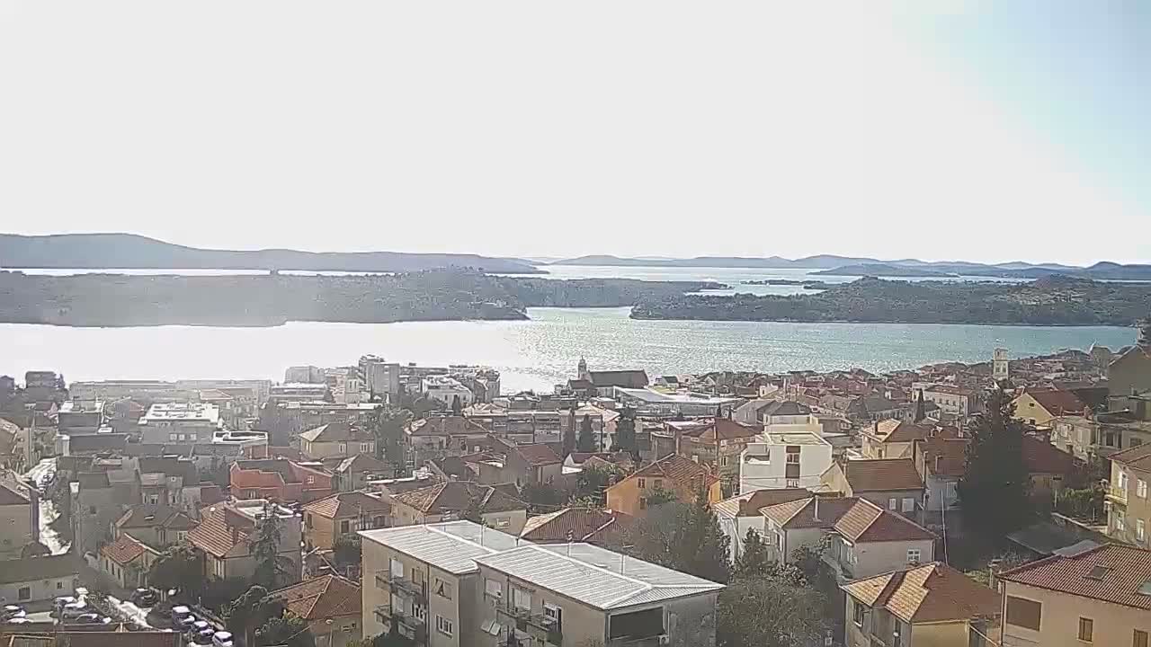 Šibenik City & Adriatic Dalmatia Coast Skyline Live Cam - Sibenik, Šibenik-Knin, Dalmatia, Croatia
