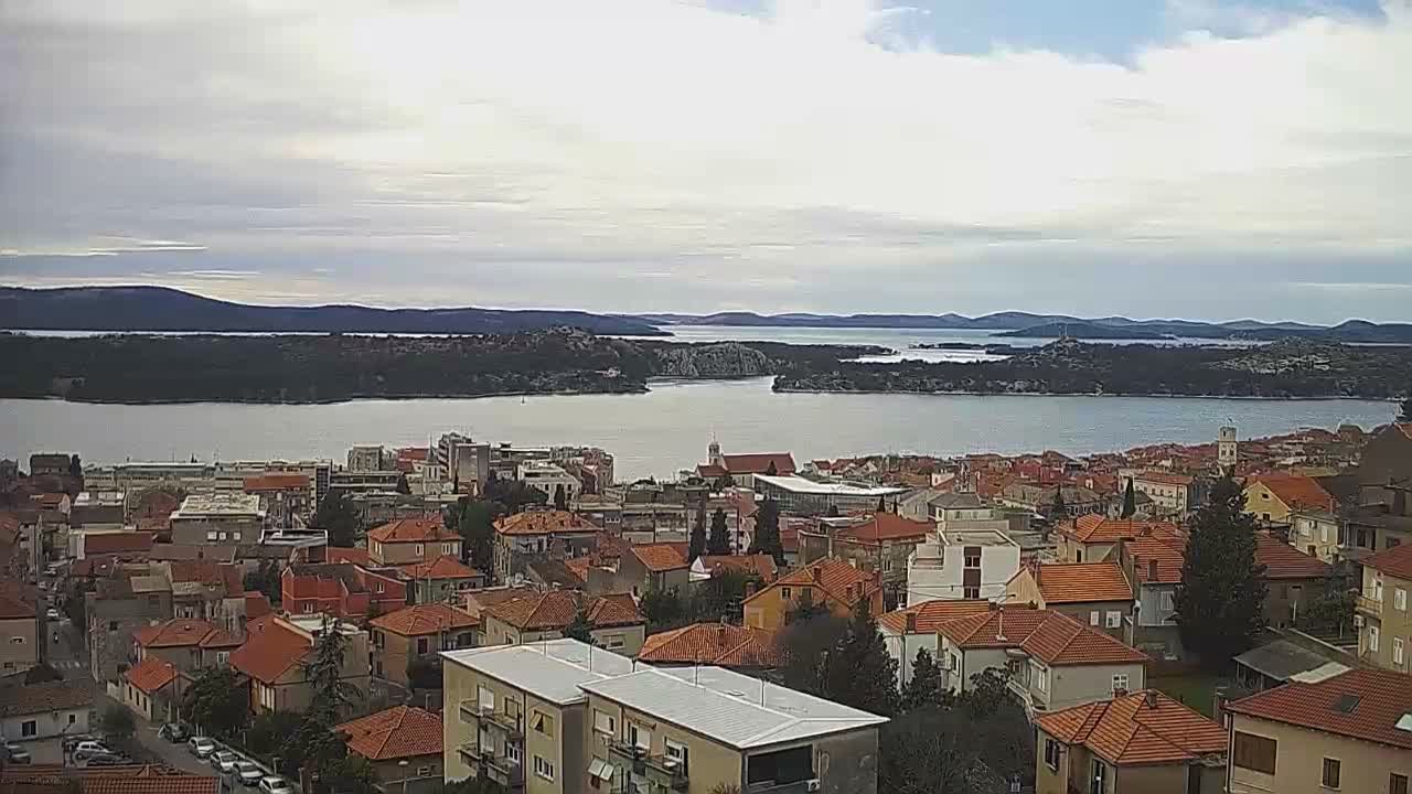Šibenik City & Adriatic Dalmatia Coast Skyline Live Cam - Sibenik, Šibenik-Knin, Dalmatia, Croatia