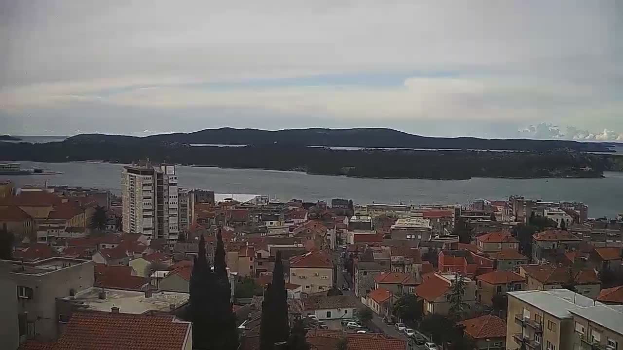 Šibenik City & Adriatic Dalmatia Coast Skyline Live Cam - Sibenik, Šibenik-Knin, Dalmatia, Croatia