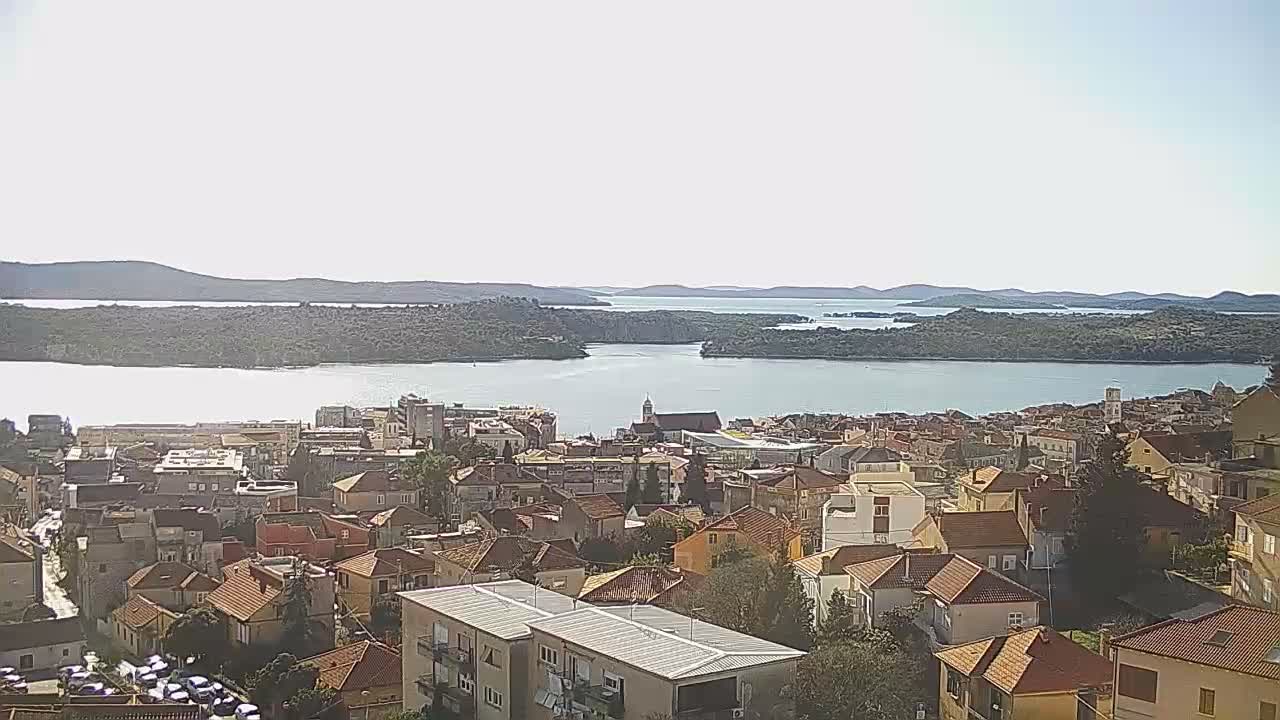 Šibenik City & Adriatic Dalmatia Coast Skyline Live Cam - Sibenik, Šibenik-Knin, Dalmatia, Croatia