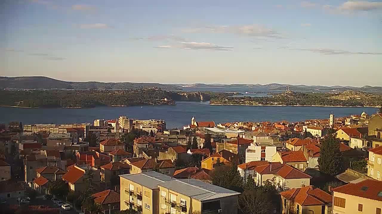 Šibenik City & Adriatic Dalmatia Coast Skyline Live Cam - Sibenik, Šibenik-Knin, Dalmatia, Croatia