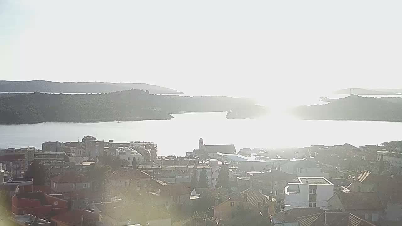 Šibenik City & Adriatic Dalmatia Coast Skyline Live Cam - Sibenik, Šibenik-Knin, Dalmatia, Croatia