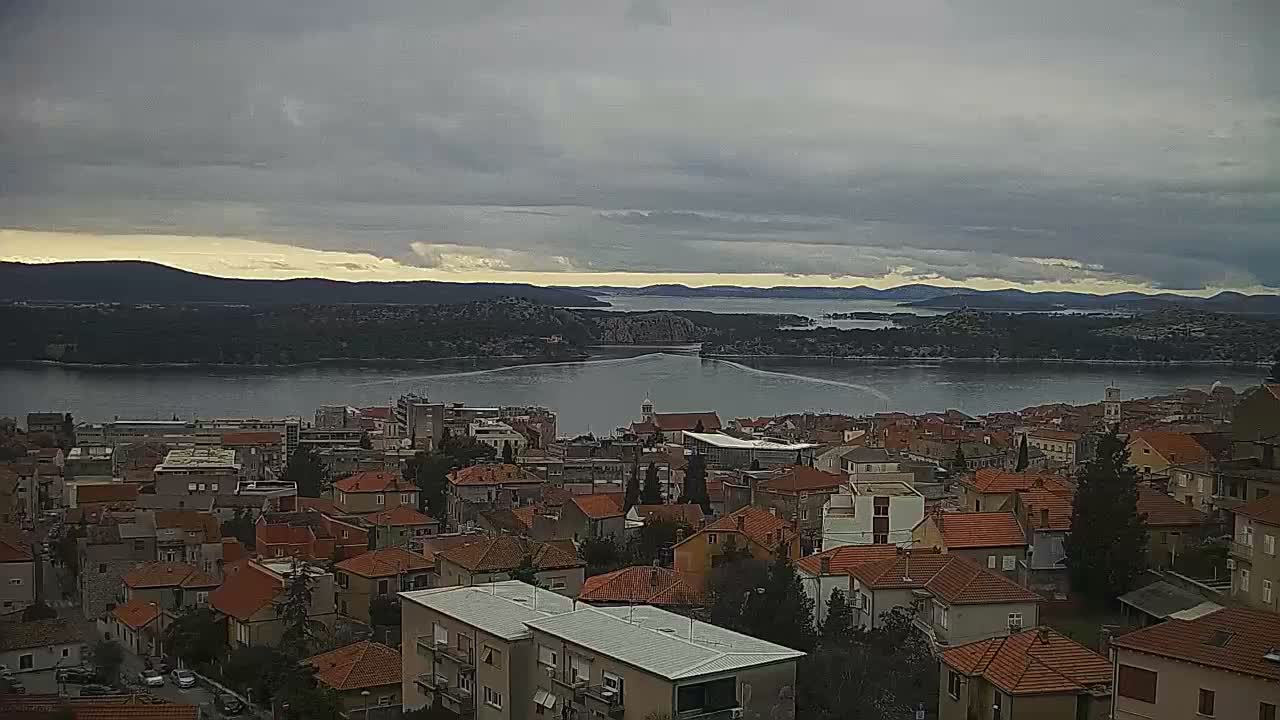 Šibenik City & Adriatic Dalmatia Coast Skyline Live Cam - Sibenik, Šibenik-Knin, Dalmatia, Croatia