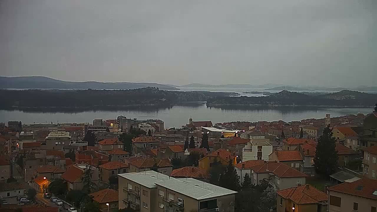 Šibenik City & Adriatic Dalmatia Coast Skyline Live Cam - Sibenik, Šibenik-Knin, Dalmatia, Croatia