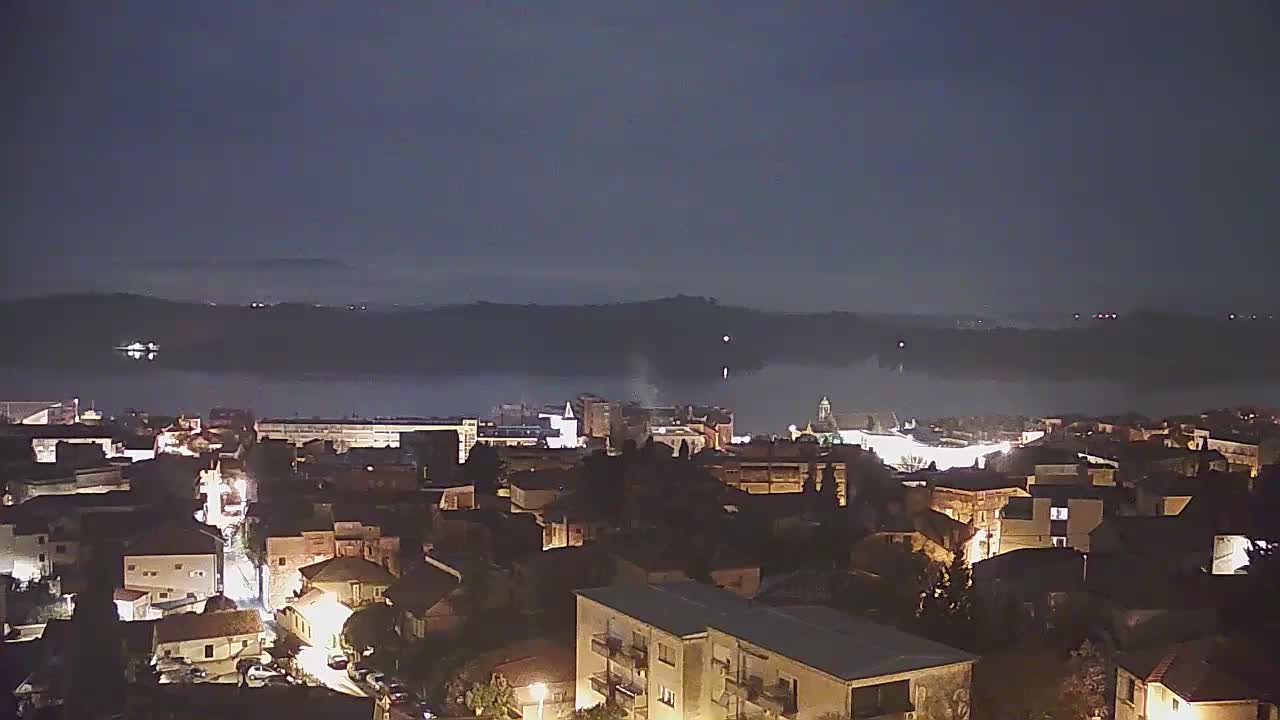 Šibenik City & Adriatic Dalmatia Coast Skyline Live Cam - Sibenik, Šibenik-Knin, Dalmatia, Croatia