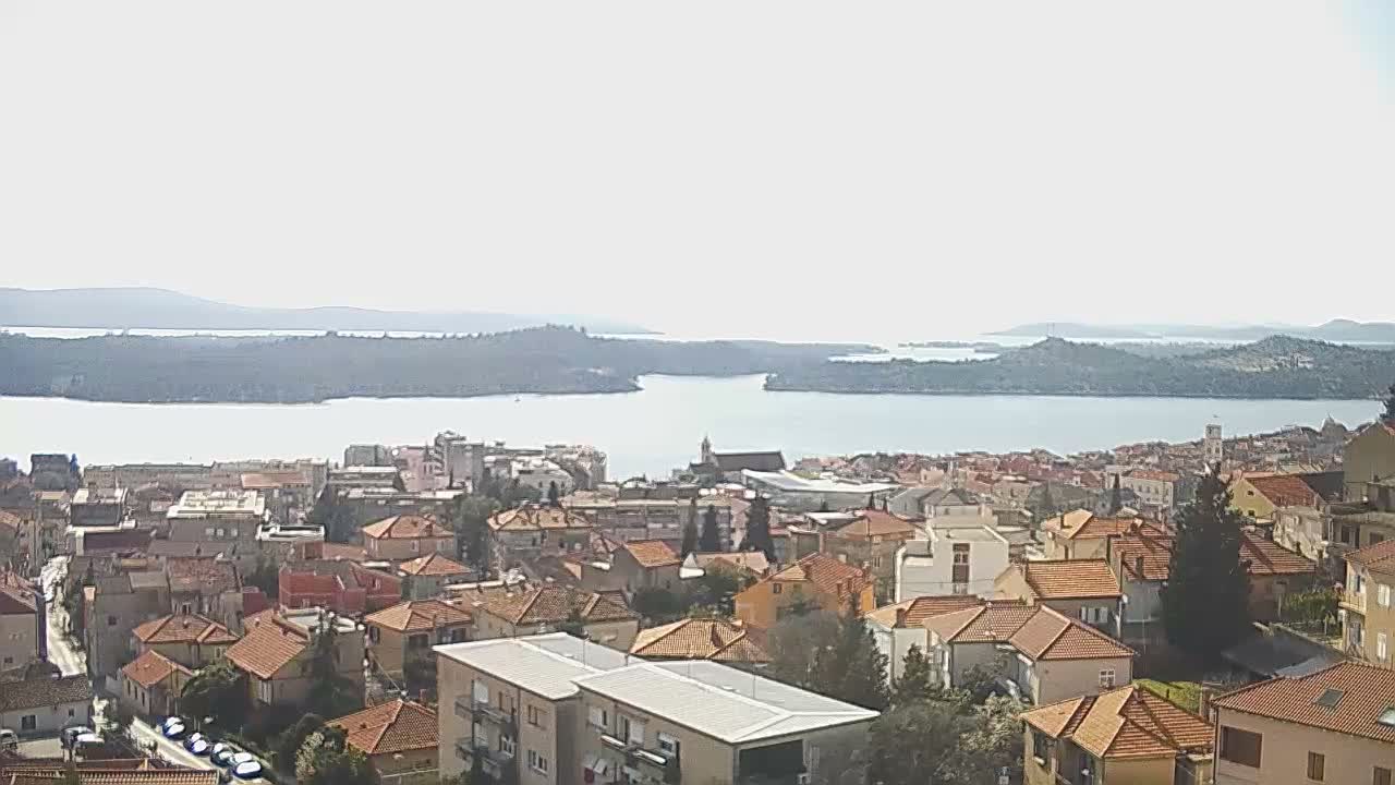 Šibenik City & Adriatic Dalmatia Coast Skyline Live Cam - Sibenik, Šibenik-Knin, Dalmatia, Croatia