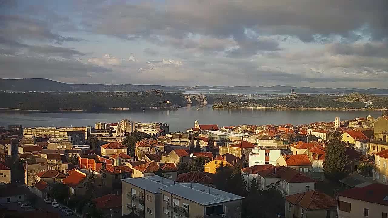 Šibenik City & Adriatic Dalmatia Coast Skyline Live Cam - Sibenik, Šibenik-Knin, Dalmatia, Croatia