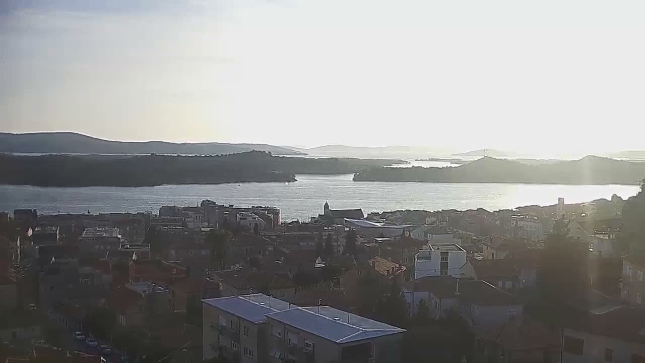Šibenik City & Adriatic Dalmatia Coast Skyline Live Cam - Sibenik, Šibenik-Knin, Dalmatia, Croatia