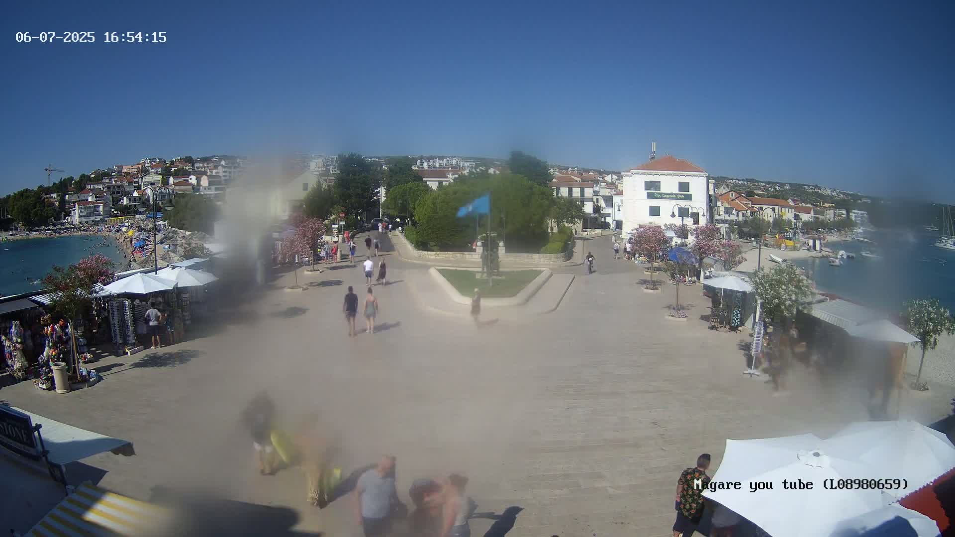 Primošten Town & Adriatic Coast Live Cam - Primosten, Općina Primošten, Šibenik-Knin, Croatia
