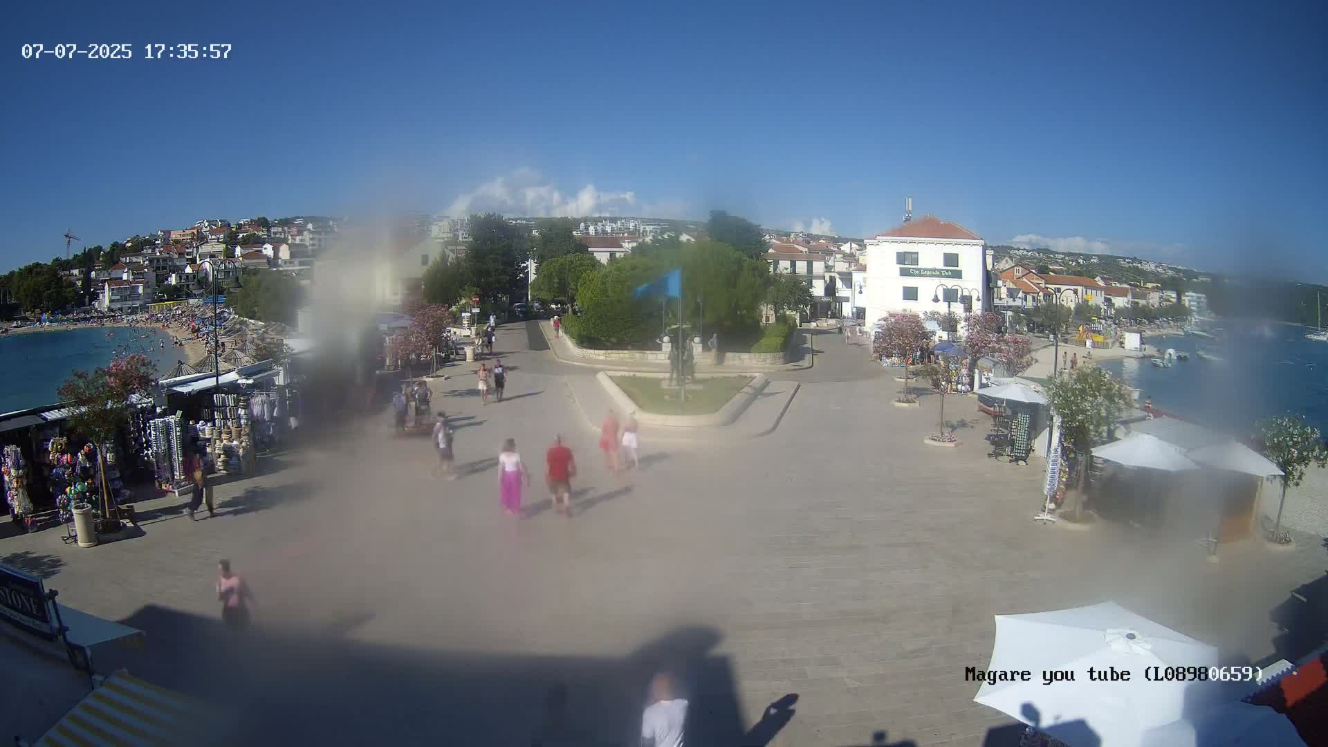 Primošten Town & Adriatic Coast Live Cam - Primosten, Općina Primošten, Šibenik-Knin, Croatia
