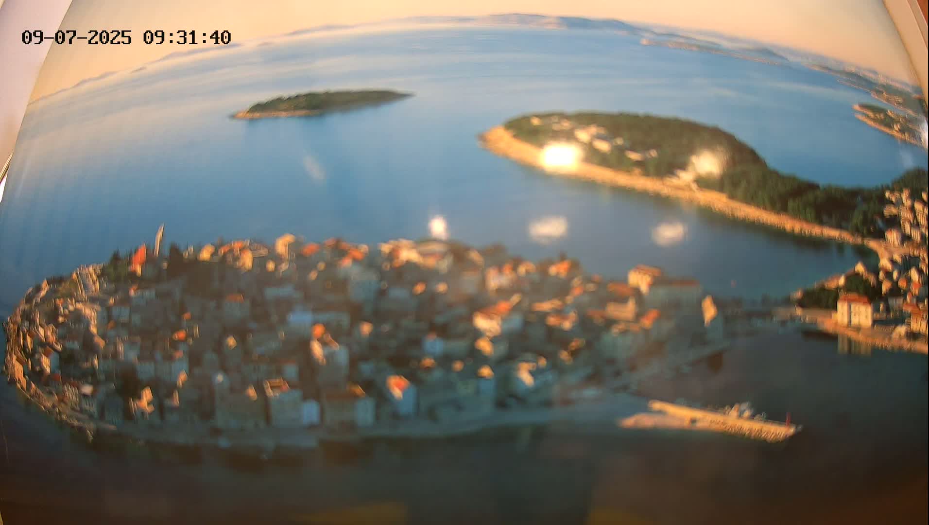 Primošten Town & Adriatic Coast Live Cam - Primosten, Općina Primošten, Šibenik-Knin, Croatia