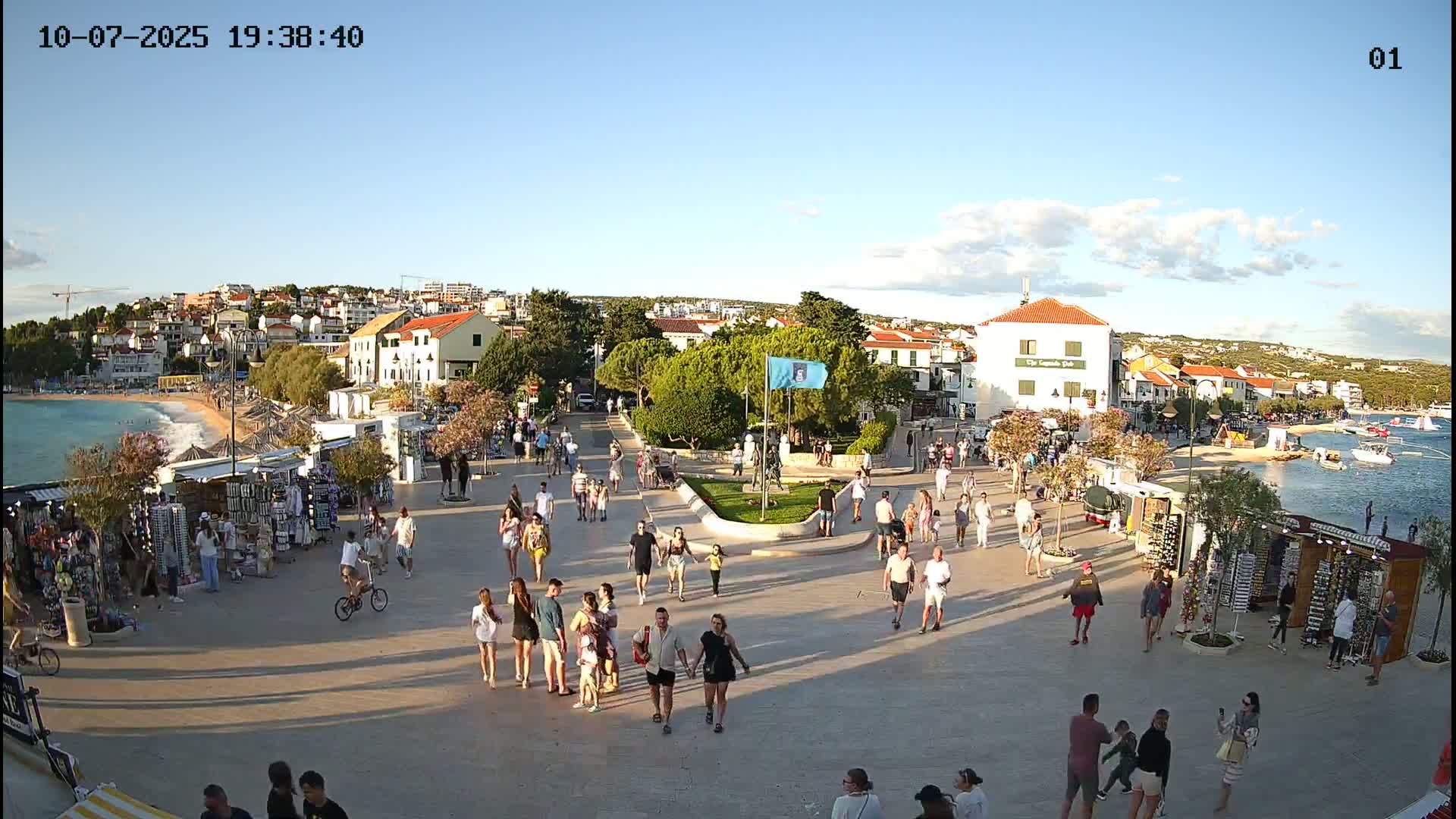 Primošten Town & Adriatic Coast Live Cam - Primosten, Općina Primošten, Šibenik-Knin, Croatia