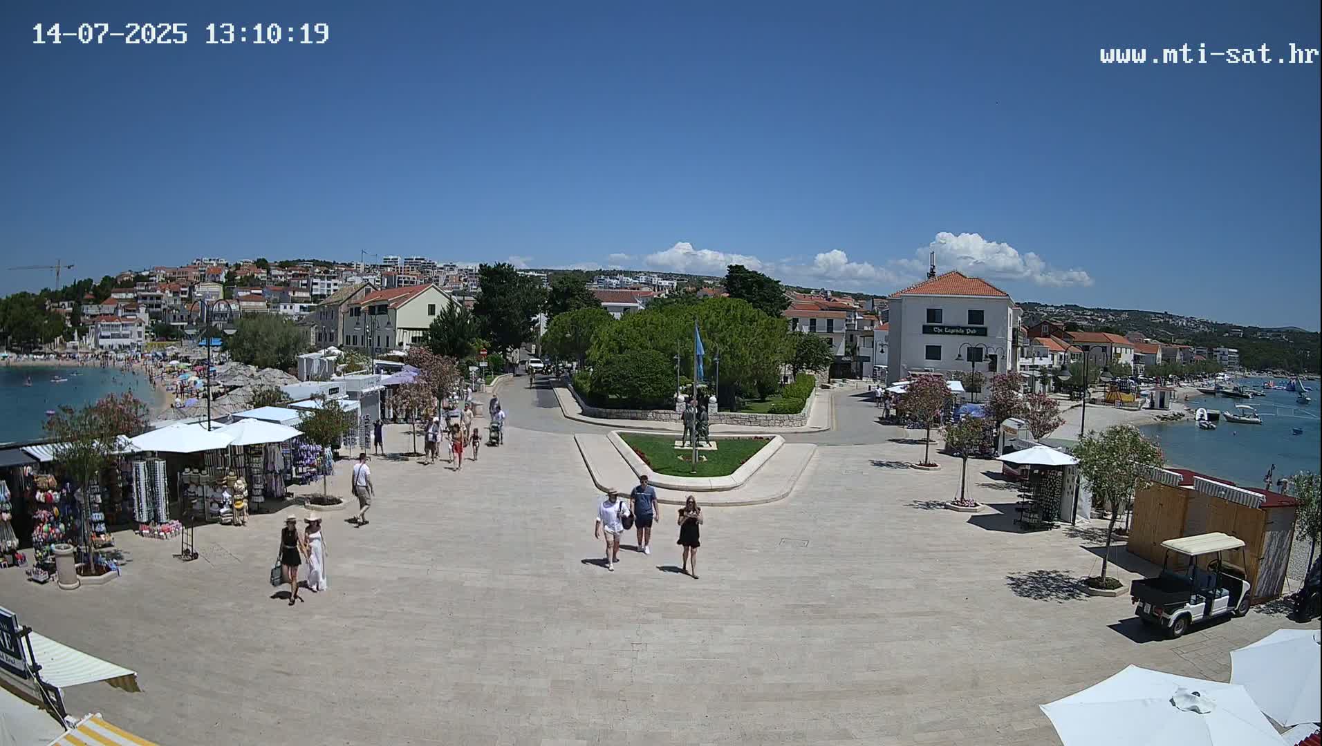 Primošten Town & Adriatic Coast Live Cam - Primosten, Općina Primošten, Šibenik-Knin, Croatia