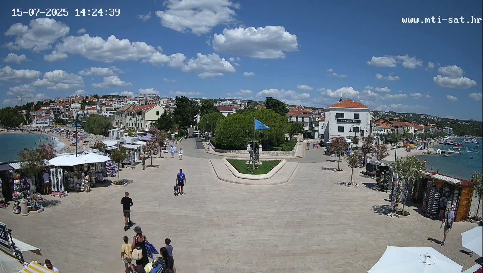 Primošten Town & Adriatic Coast Live Cam - Primosten, Općina Primošten, Šibenik-Knin, Croatia