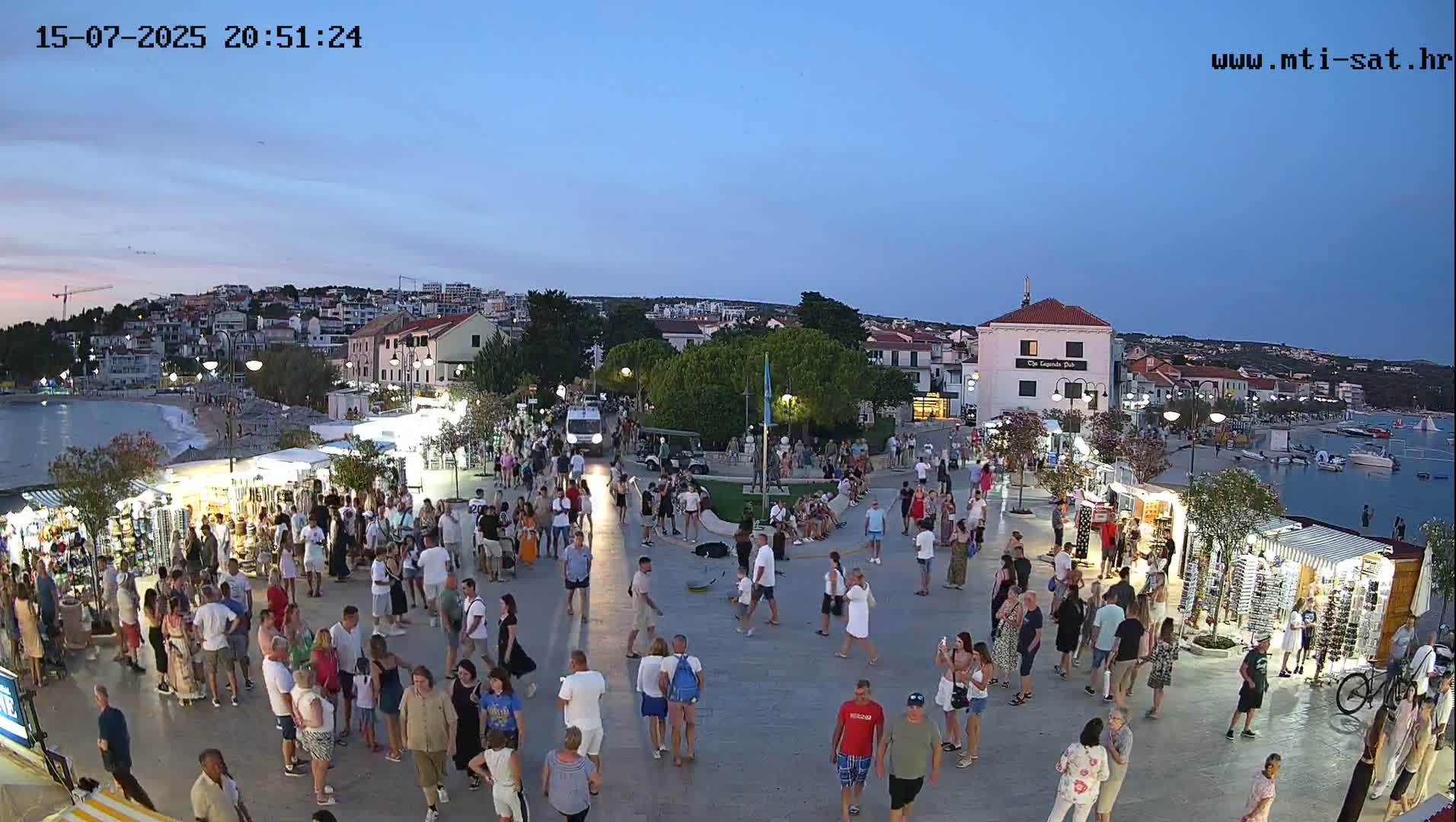 Primošten Town & Adriatic Coast Live Cam - Primosten, Općina Primošten, Šibenik-Knin, Croatia