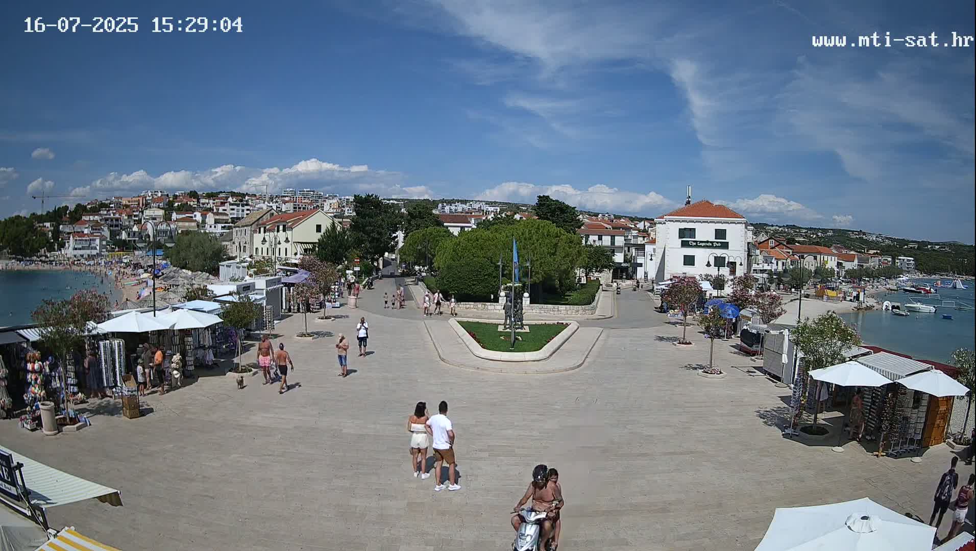 Primošten Town & Adriatic Coast Live Cam - Primosten, Općina Primošten, Šibenik-Knin, Croatia