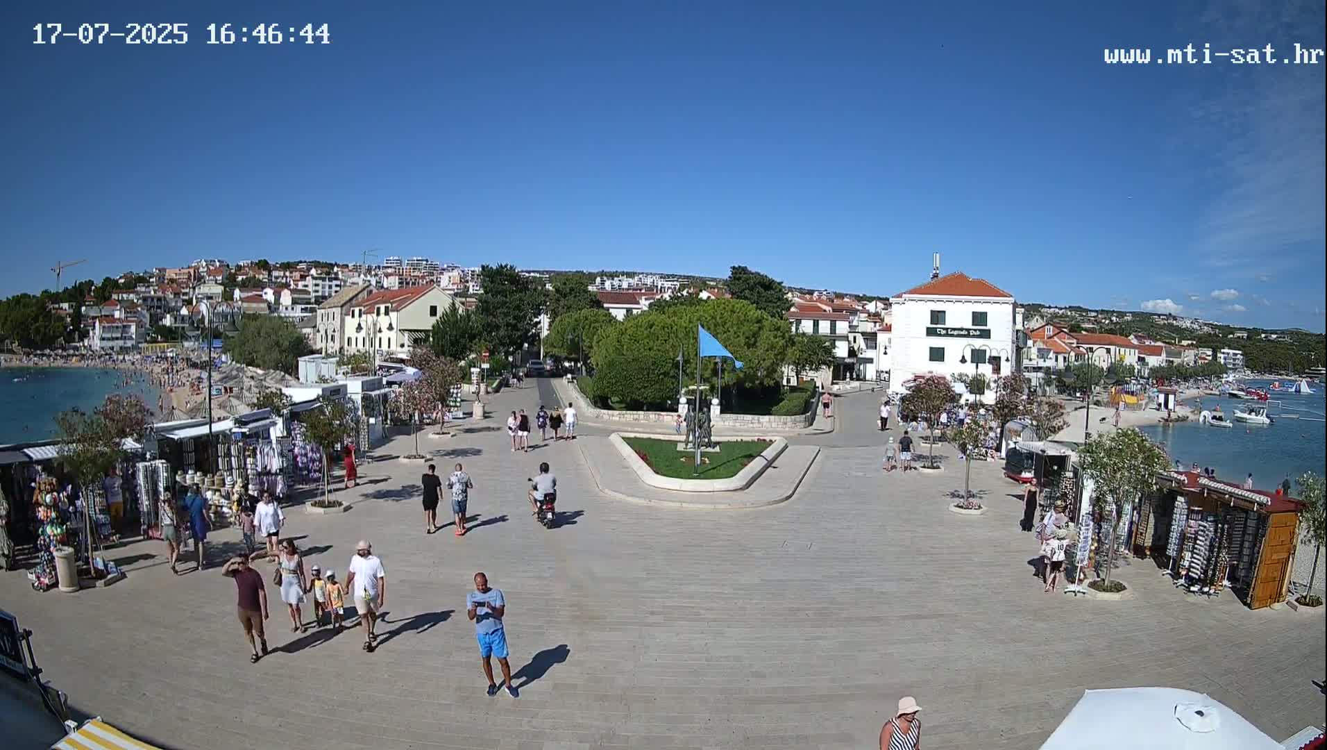 Primošten Town & Adriatic Coast Live Cam - Primosten, Općina Primošten, Šibenik-Knin, Croatia
