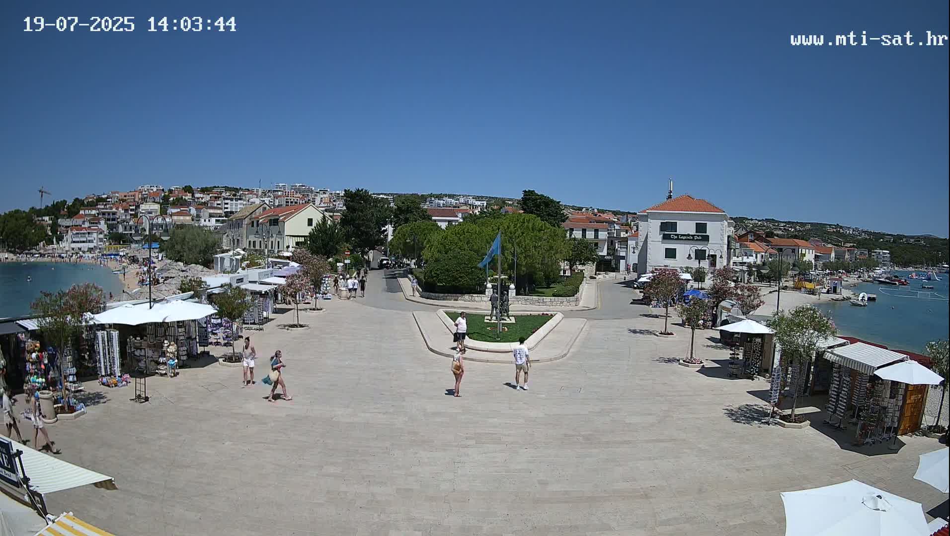 Primošten Town & Adriatic Coast Live Cam - Primosten, Općina Primošten, Šibenik-Knin, Croatia