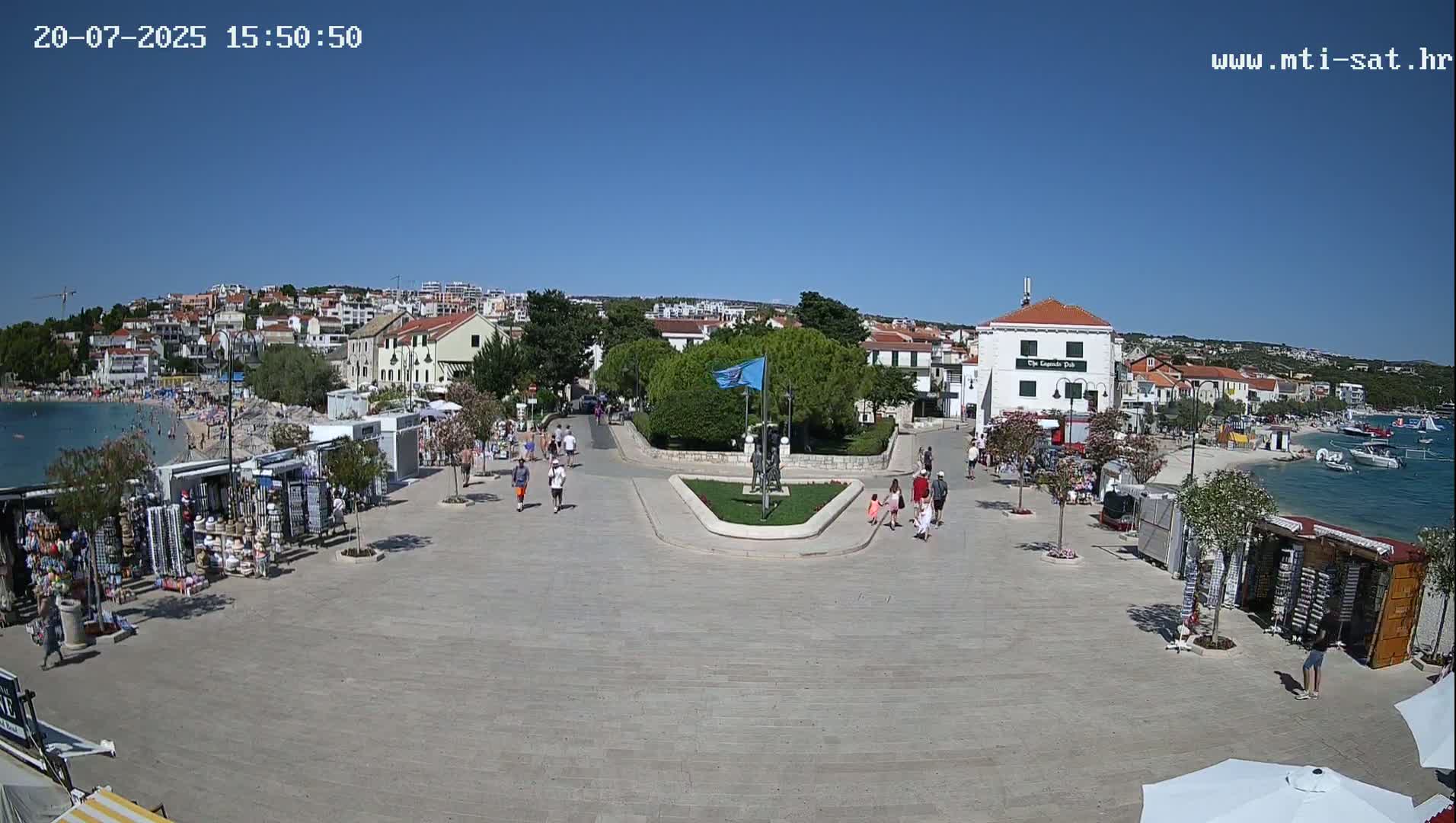 Primošten Town & Adriatic Coast Live Cam - Primosten, Općina Primošten, Šibenik-Knin, Croatia