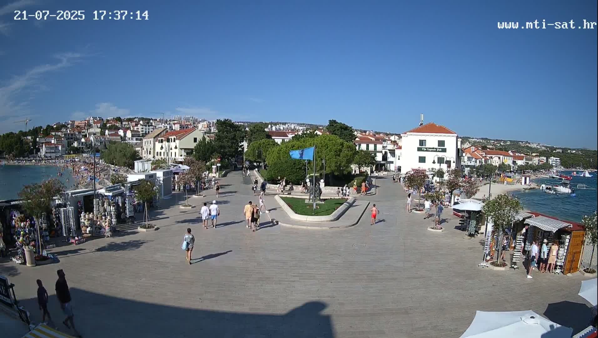 Primošten Town & Adriatic Coast Live Cam - Primosten, Općina Primošten, Šibenik-Knin, Croatia