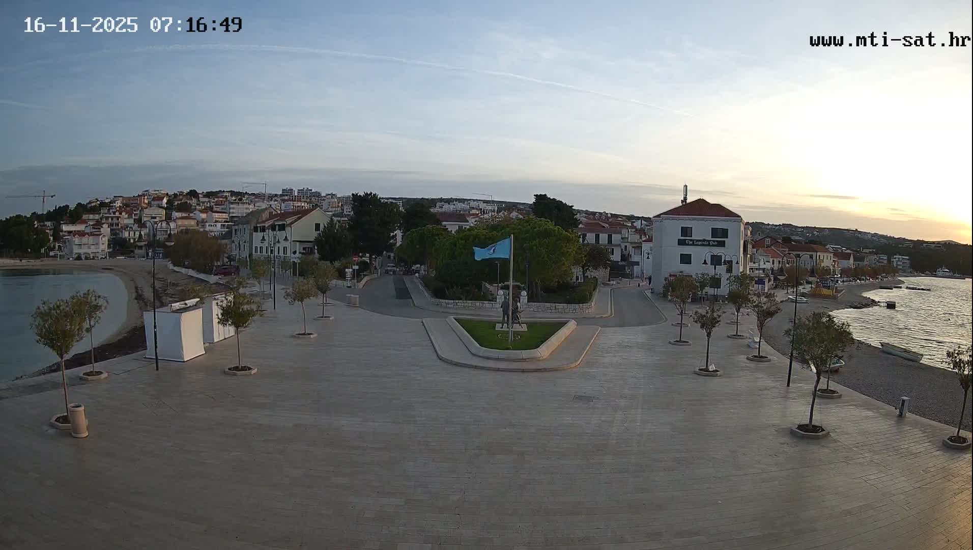 Primošten Town & Adriatic Coast Live Cam - Primosten, Općina Primošten, Šibenik-Knin, Croatia