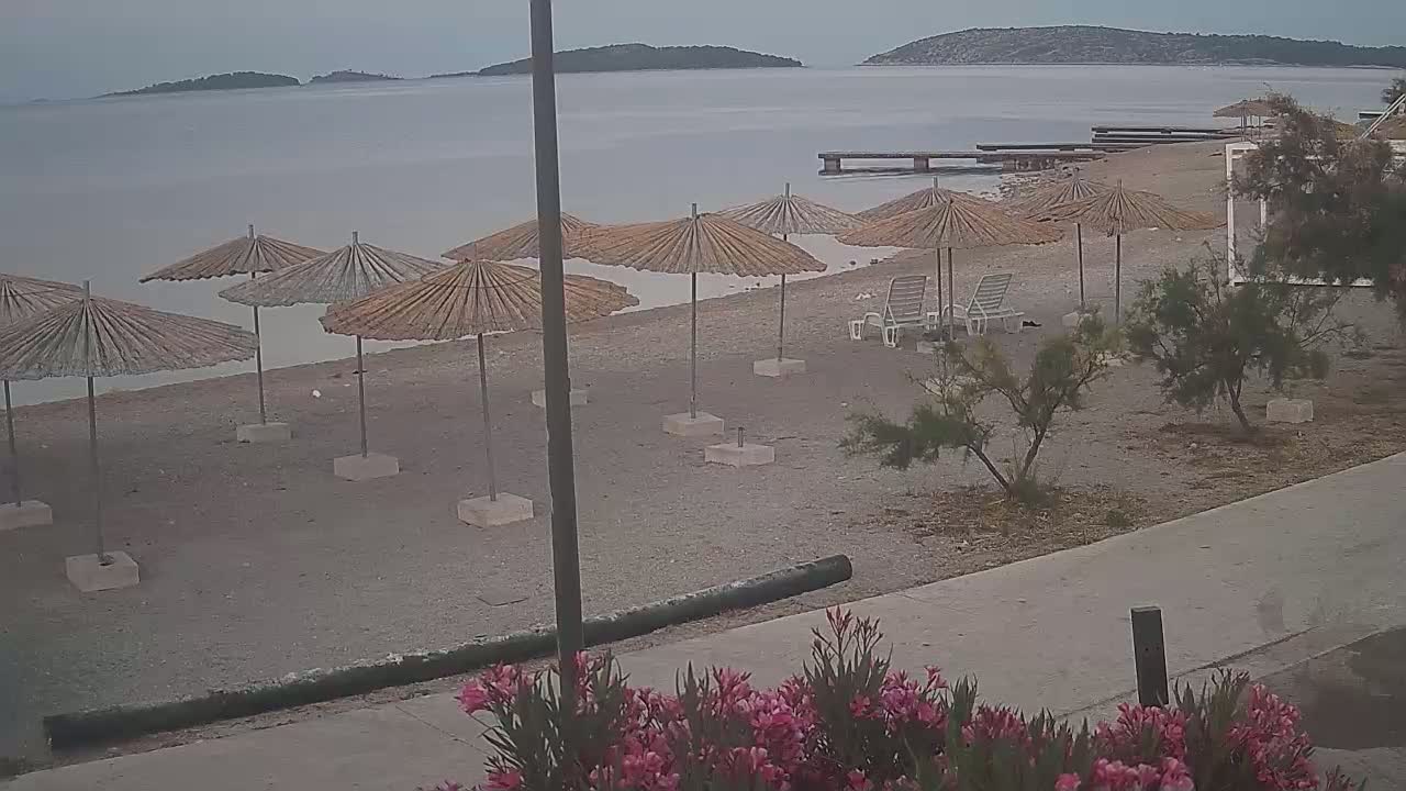 Riviera Brodarica Beach & Adriatic Dalmatia Coast Live Cam - Sibenic, Šibenik-Knin, Croatia