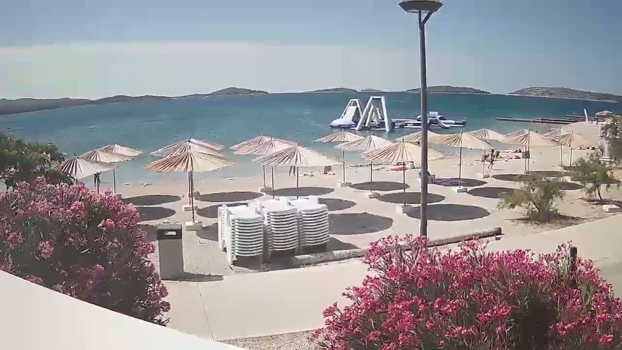 Riviera Brodarica Beach & Adriatic Dalmatia Coast Live Cam - Sibenic, Šibenik-Knin, Croatia