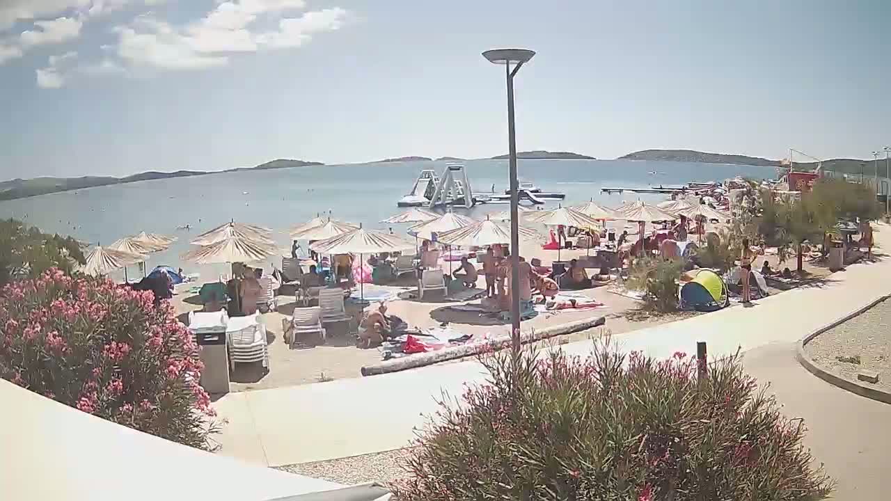 Riviera Brodarica Beach & Adriatic Dalmatia Coast Live Cam - Sibenic, Šibenik-Knin, Croatia