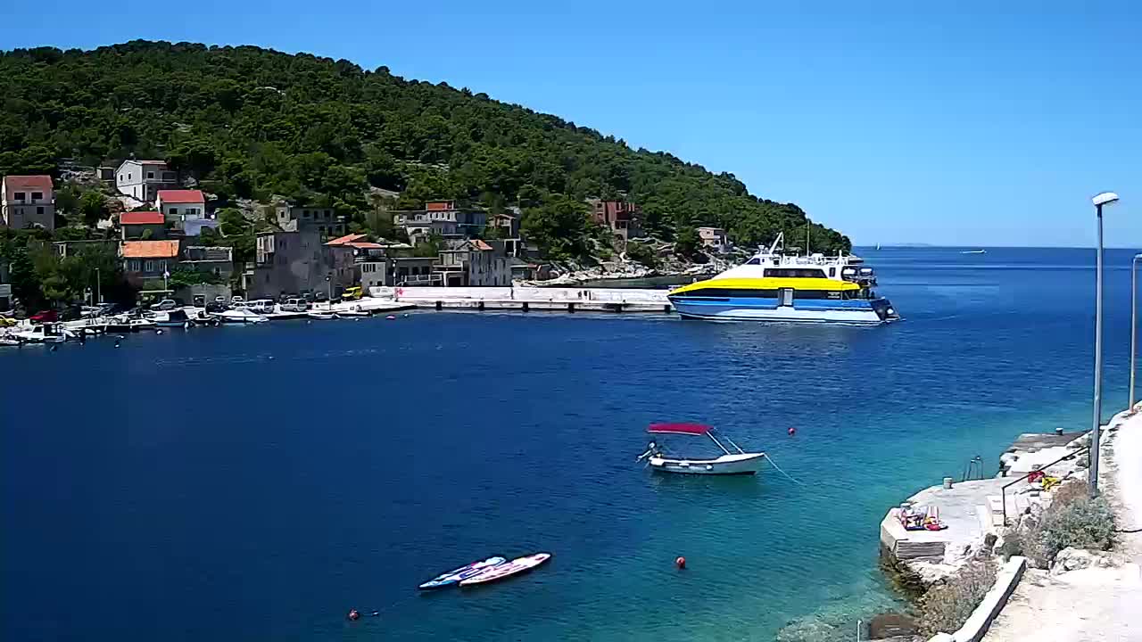 Otok Žirje Island Uvala Buna Cove Village & Port Live Cam - Zirje, Otok Zirje, Šibenik-Knin, Croatia