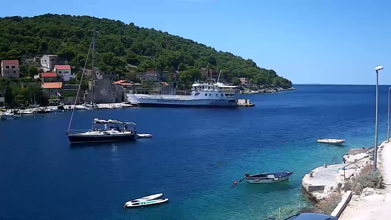Otok Žirje Island Uvala Buna Cove Village & Port Live Cam - Zirje, Otok Zirje, Šibenik-Knin, Croatia