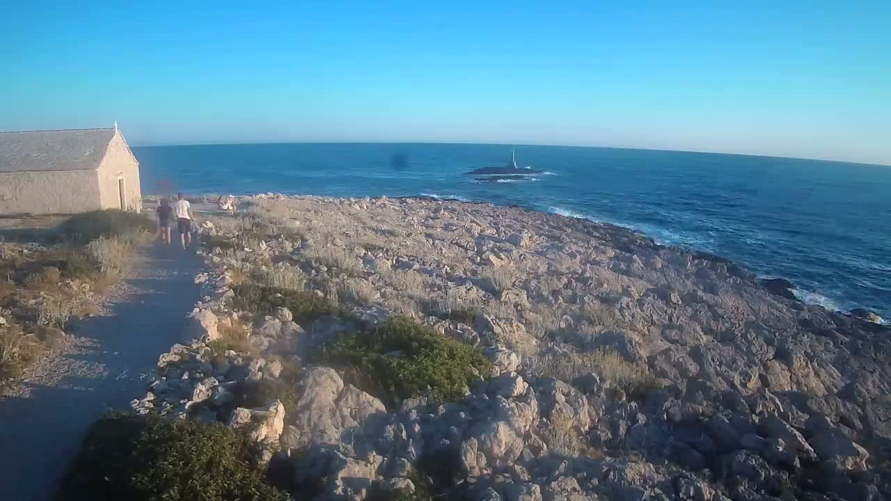 Punta Planka, Lighthouse - Crkva sv. Ivan (Church of St. John) & Adriatic Coast Live Cam - Punta Planka, Rogoznica, Rogoznica Opcina, Šibenik-Knin, Croatia