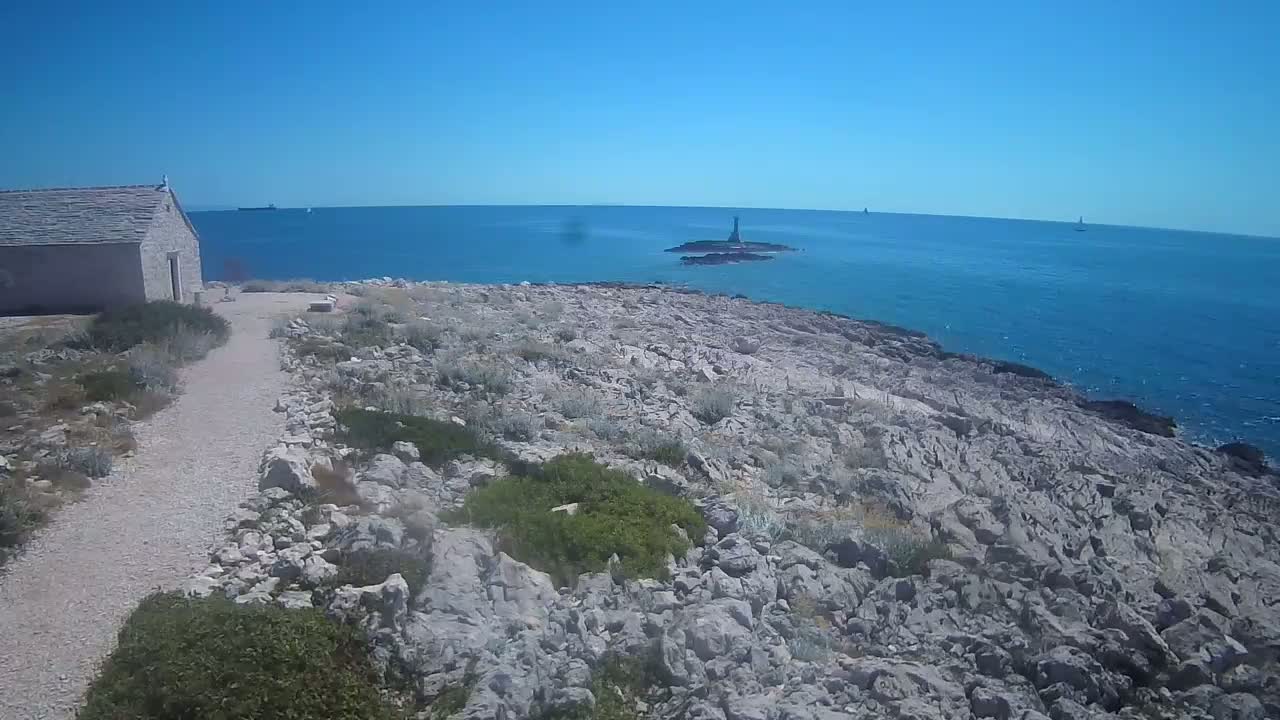 Punta Planka, Lighthouse - Crkva sv. Ivan (Church of St. John) & Adriatic Coast Live Cam - Punta Planka, Rogoznica, Rogoznica Opcina, Šibenik-Knin, Croatia