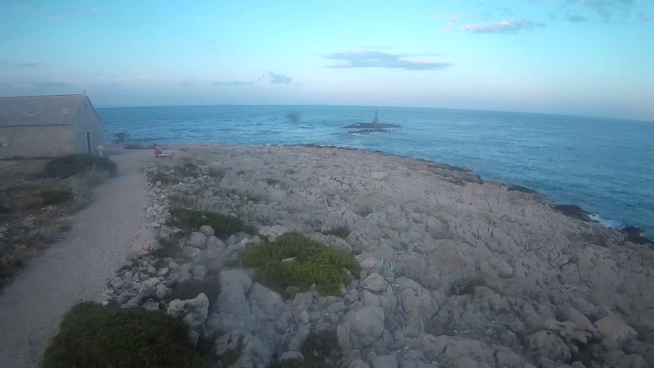 Punta Planka, Lighthouse - Crkva sv. Ivan (Church of St. John) & Adriatic Coast Live Cam - Punta Planka, Rogoznica, Rogoznica Opcina, Šibenik-Knin, Croatia