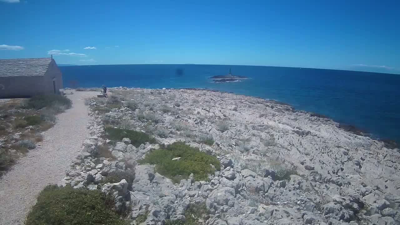 Punta Planka, Lighthouse - Crkva sv. Ivan (Church of St. John) & Adriatic Coast Live Cam - Punta Planka, Rogoznica, Rogoznica Opcina, Šibenik-Knin, Croatia