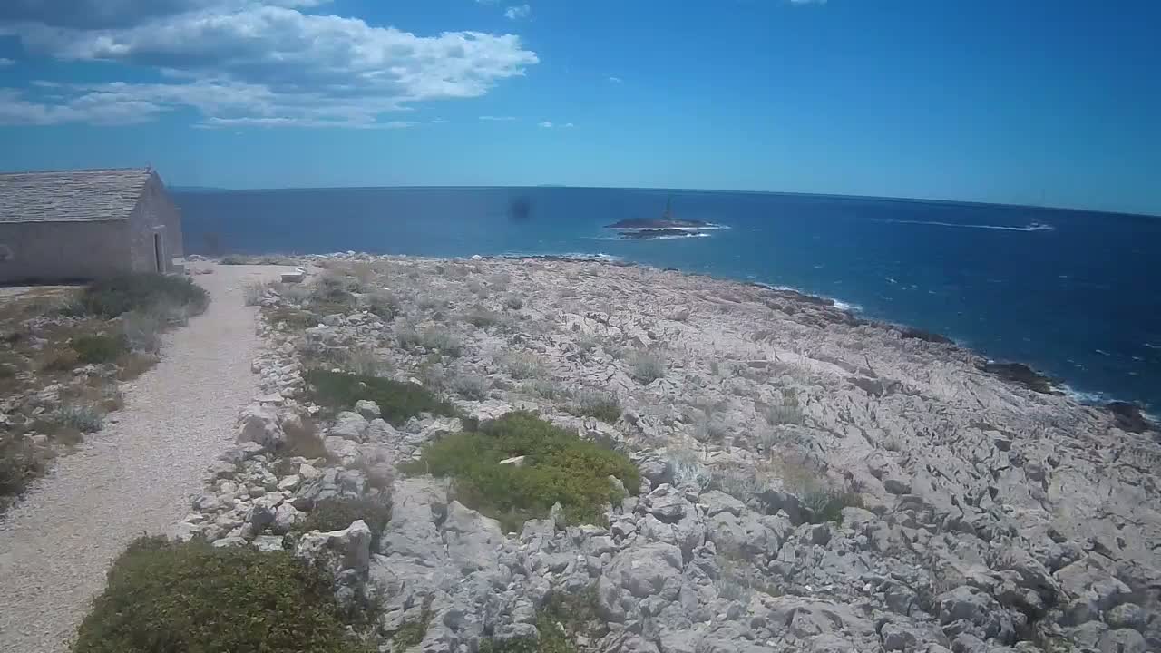 Punta Planka, Lighthouse - Crkva sv. Ivan (Church of St. John) & Adriatic Coast Live Cam - Punta Planka, Rogoznica, Rogoznica Opcina, Šibenik-Knin, Croatia