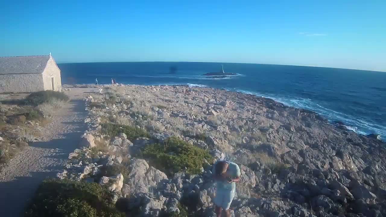 Punta Planka, Lighthouse - Crkva sv. Ivan (Church of St. John) & Adriatic Coast Live Cam - Punta Planka, Rogoznica, Rogoznica Opcina, Šibenik-Knin, Croatia