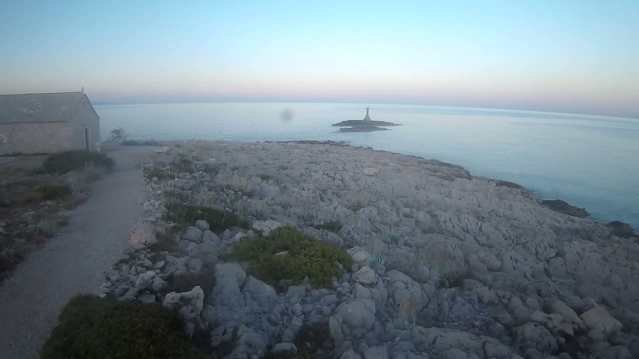 Punta Planka, Lighthouse - Crkva sv. Ivan (Church of St. John) & Adriatic Coast Live Cam - Punta Planka, Rogoznica, Rogoznica Opcina, Šibenik-Knin, Croatia