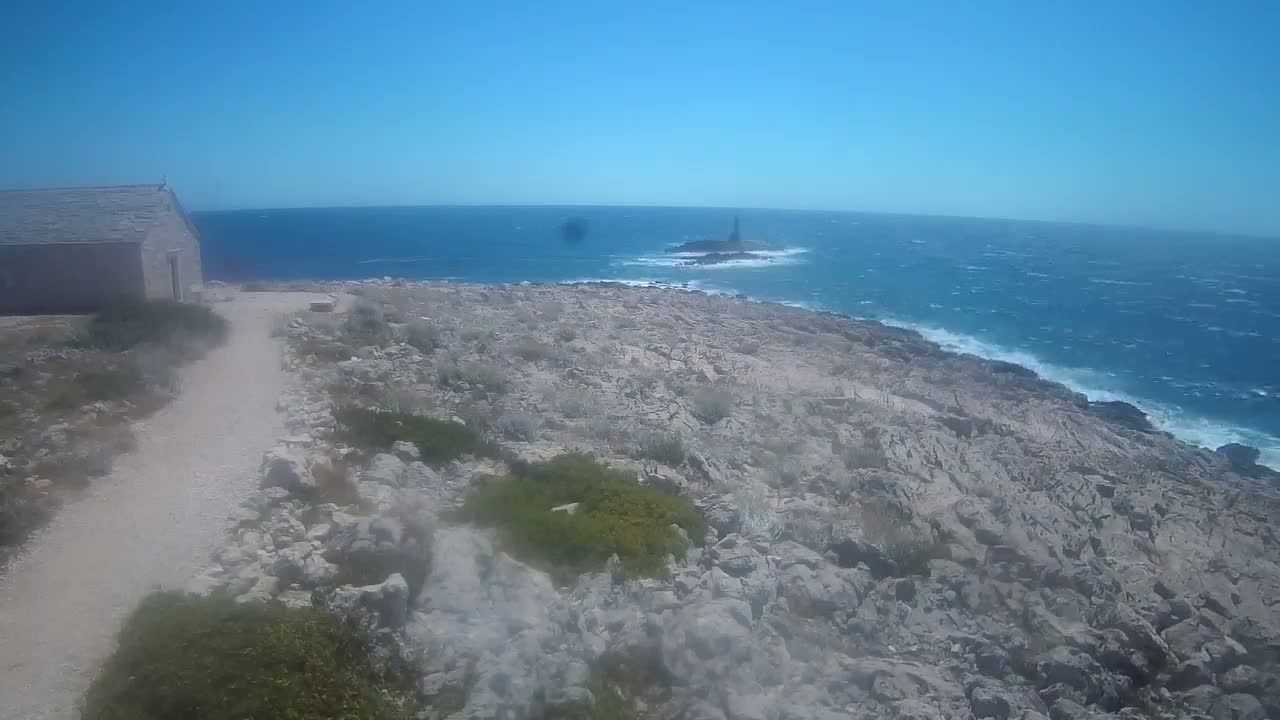 Punta Planka, Lighthouse - Crkva sv. Ivan (Church of St. John) & Adriatic Coast Live Cam - Punta Planka, Rogoznica, Rogoznica Opcina, Šibenik-Knin, Croatia