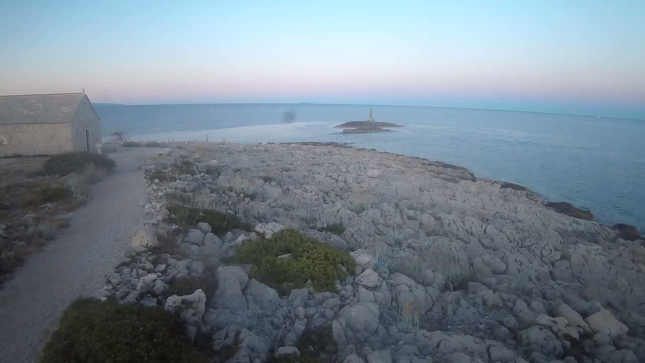 Punta Planka, Lighthouse - Crkva sv. Ivan (Church of St. John) & Adriatic Coast Live Cam - Punta Planka, Rogoznica, Rogoznica Opcina, Šibenik-Knin, Croatia