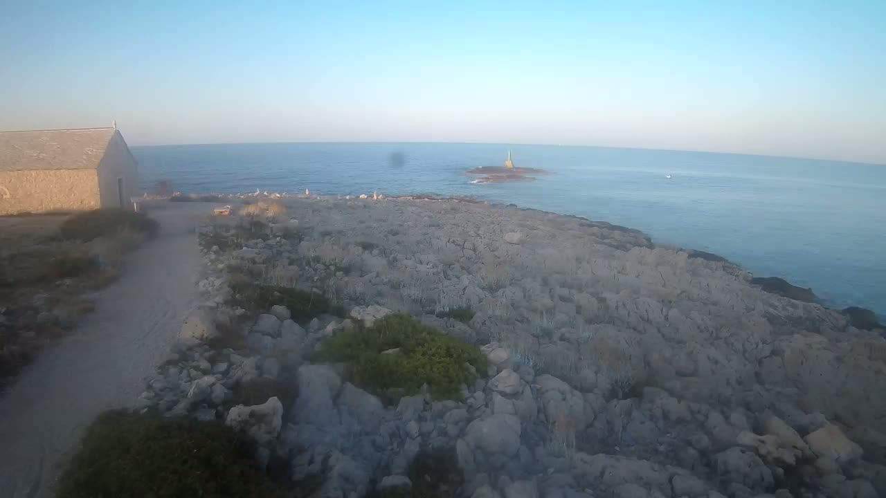 Punta Planka, Lighthouse - Crkva sv. Ivan (Church of St. John) & Adriatic Coast Live Cam - Punta Planka, Rogoznica, Rogoznica Opcina, Šibenik-Knin, Croatia