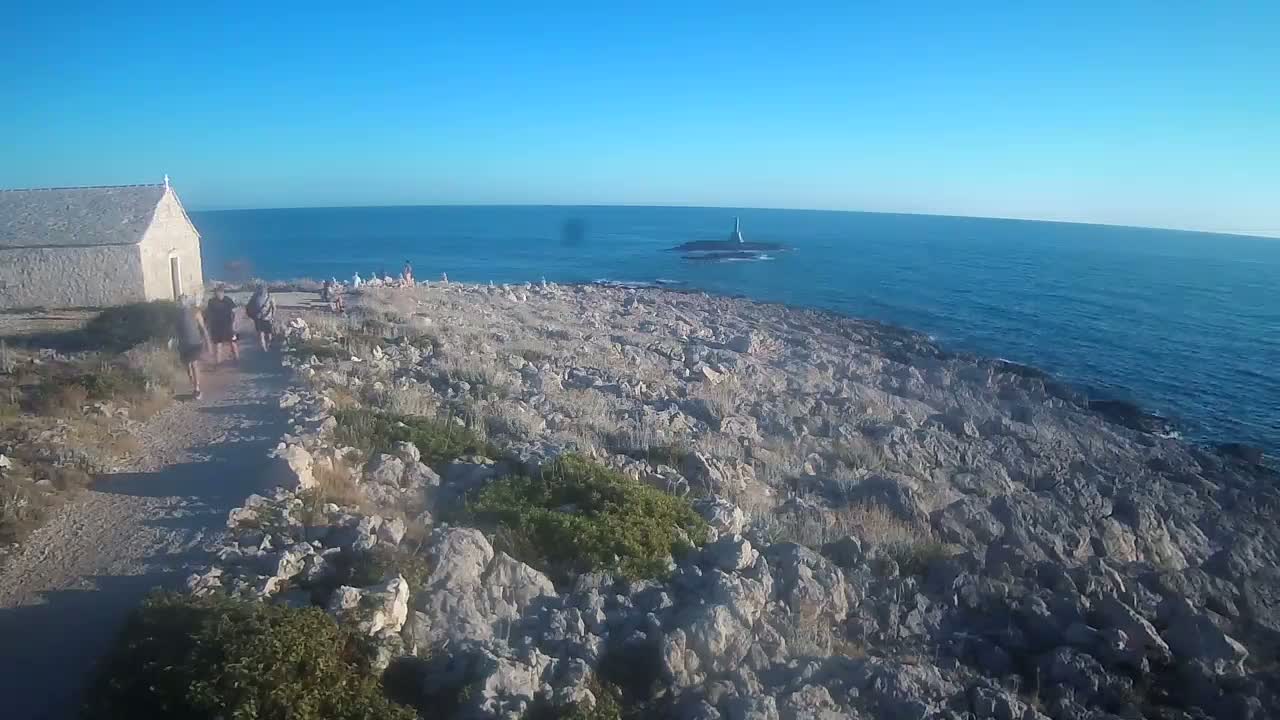 Punta Planka, Lighthouse - Crkva sv. Ivan (Church of St. John) & Adriatic Coast Live Cam - Punta Planka, Rogoznica, Rogoznica Opcina, Šibenik-Knin, Croatia