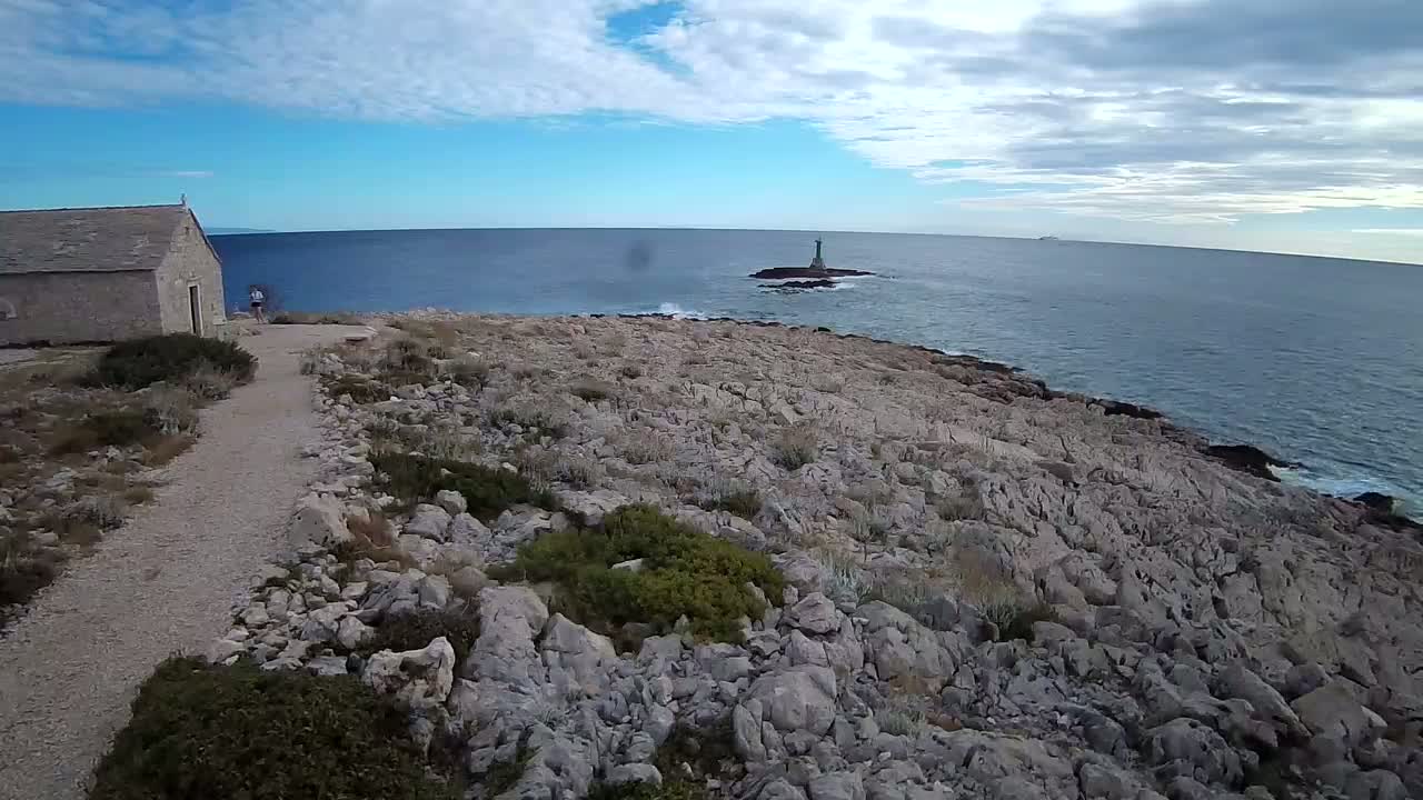 Punta Planka, Lighthouse - Crkva sv. Ivan (Church of St. John) & Adriatic Coast Live Cam - Punta Planka, Rogoznica, Rogoznica Opcina, Šibenik-Knin, Croatia