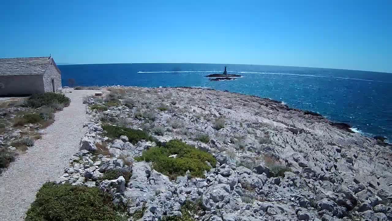 Punta Planka, Lighthouse - Crkva sv. Ivan (Church of St. John) & Adriatic Coast Live Cam - Punta Planka, Rogoznica, Rogoznica Opcina, Šibenik-Knin, Croatia