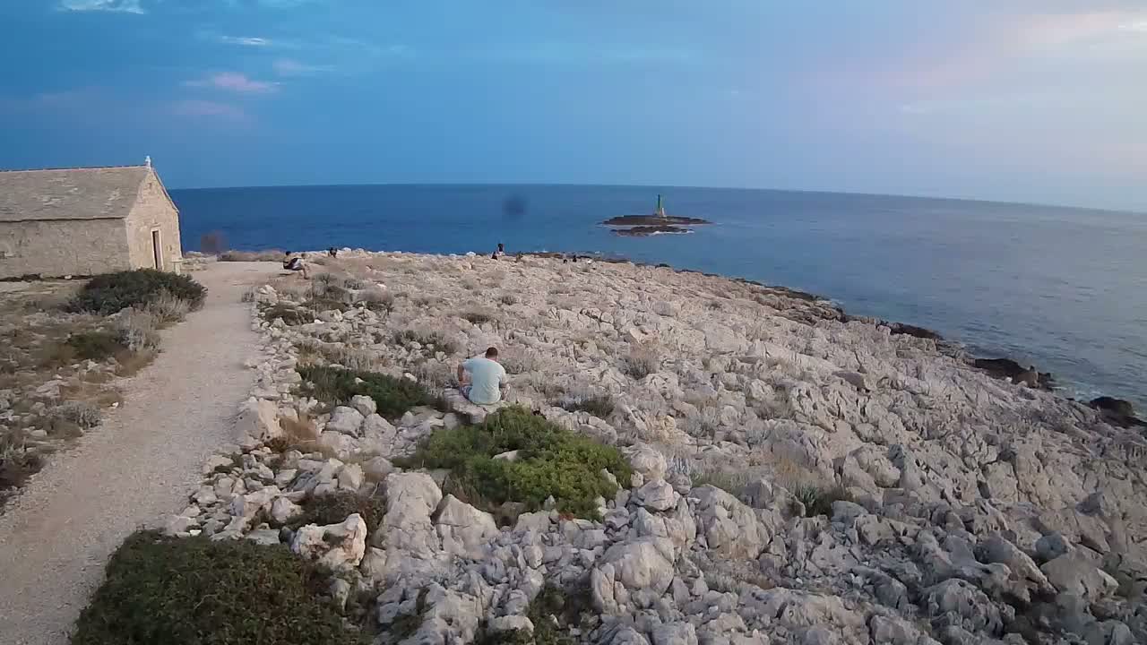 Punta Planka, Lighthouse - Crkva sv. Ivan (Church of St. John) & Adriatic Coast Live Cam - Punta Planka, Rogoznica, Rogoznica Opcina, Šibenik-Knin, Croatia